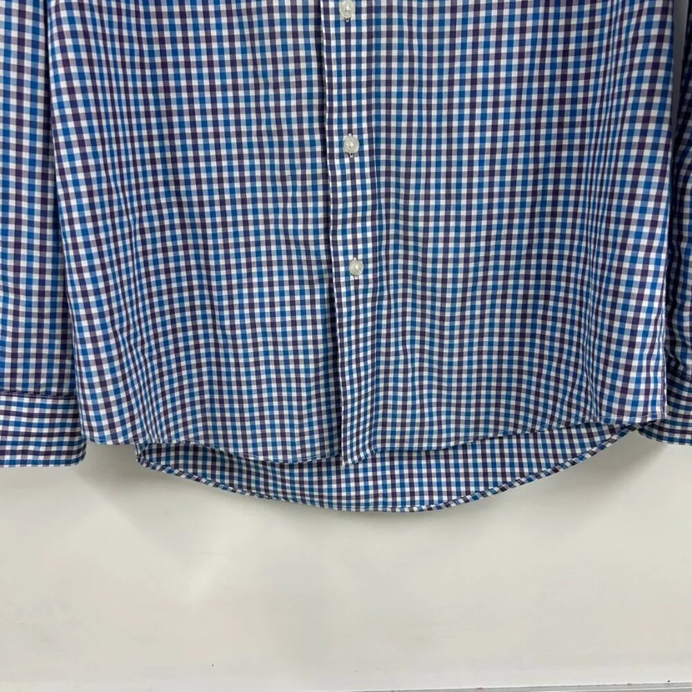 Coastal Provisions‎ Company Blue Gingham Button Down Shirt Men’s Classic Preppy
